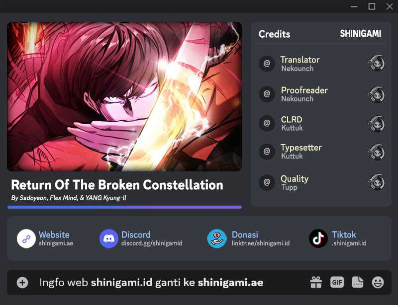 Return of the Broken Constellation Chapter 83 - halaman 1