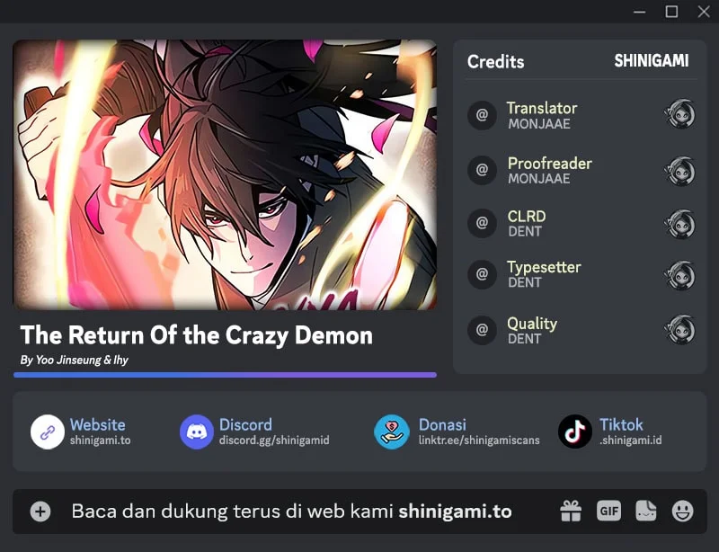 Return of the Mad Demon Chapter 208 - halaman 1