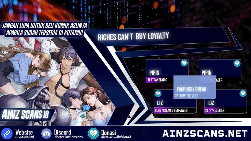 Riches Can’t Buy Loyalty Chapter 6 - halaman 1