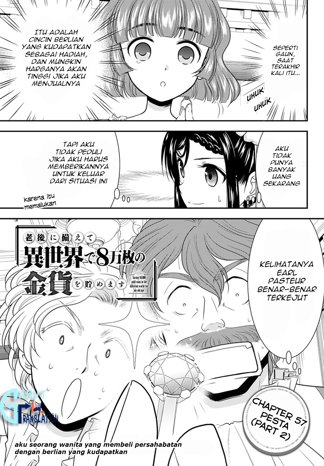 Rougo ni Sonaete Isekai de 8-manmai no Kinka wo Tamemasu Chapter 57 - halaman 2