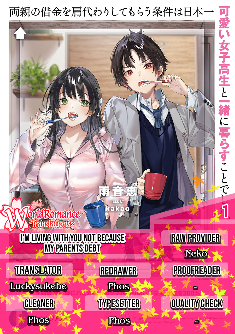 Ryoushin no Shakkin wo Katagawari shite Morau Jouken wa Nihonichi Kawaii Joshikousei to Issho ni Kurasu Koto deshita. Chapter 1 - halaman 1