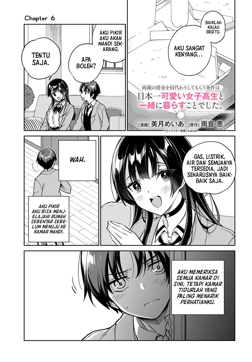 Ryoushin no Shakkin wo Katagawari shite Morau Jouken wa Nihonichi Kawaii Joshikousei to Issho ni Kurasu Koto deshita. Chapter 6 - halaman 1