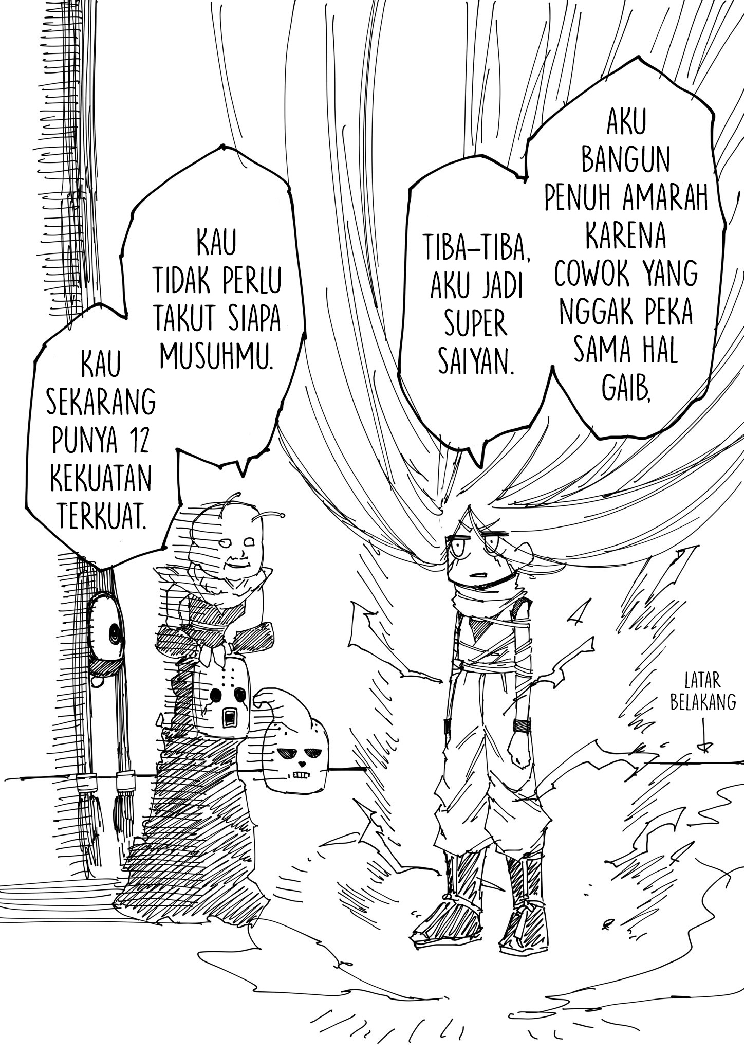 Saikyou Jibakurei to Reikan Zero Otoko Chapter 7.1 - halaman 1