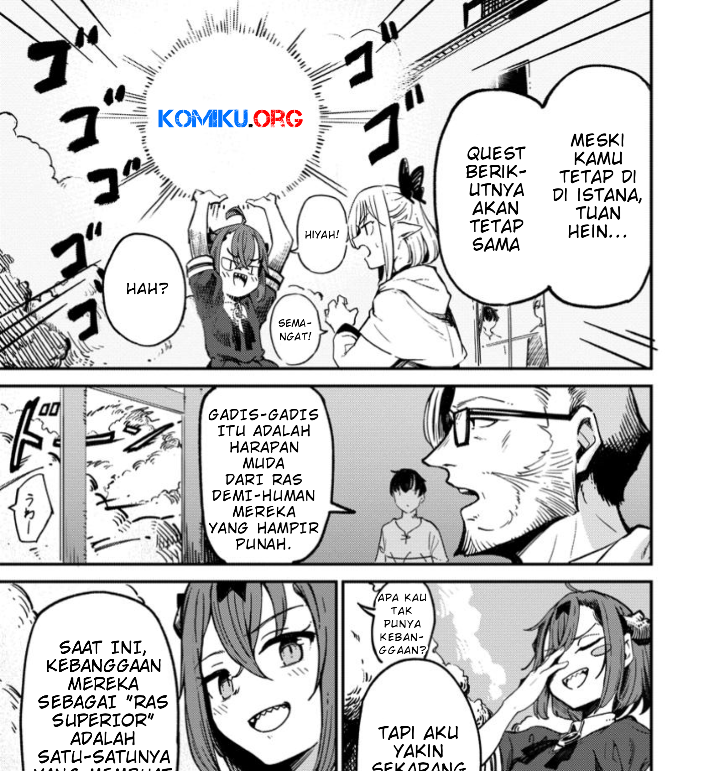 Saikyou Kyuutei Shinan-yaku no Ossan, Tsuihousareta Hekichi de Musou Suru ~Maboroshi to Natta Shuzoku no Bishoujo-tachi wo Sodatete Henkyou wo Kaitaku~ Chapter 2.3 - halaman 6