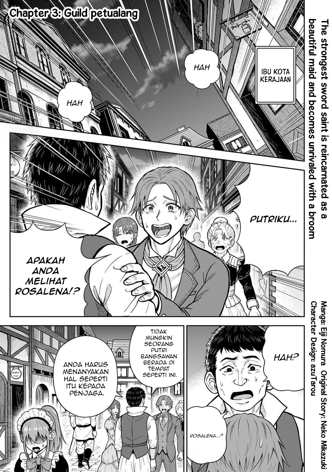 Saikyou no Kensei, Bishoujo Maid ni Tensei shi Houki de Musou suru Chapter 3 - halaman 1