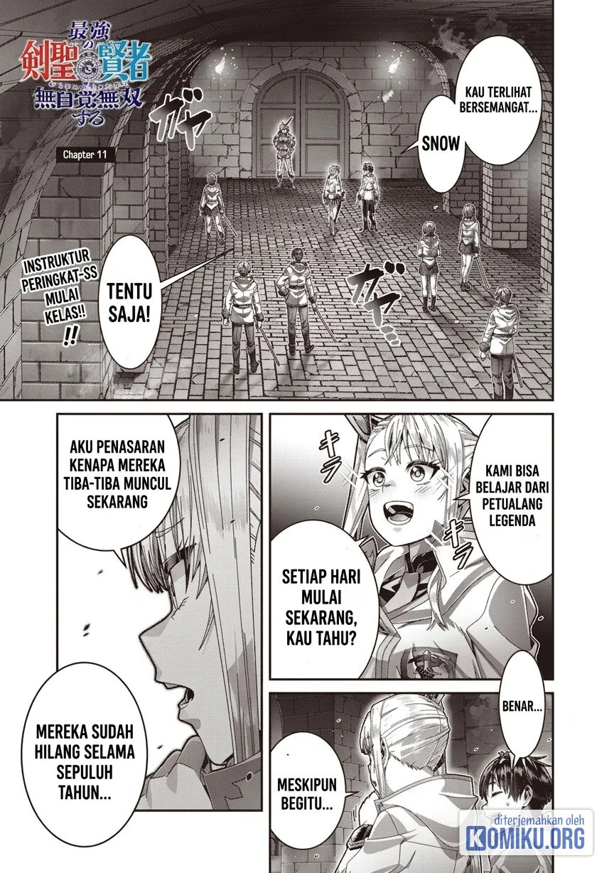 Saikyou no Kensei to Kenja no Moto ni Tensei shita Ore wa Mujikaku Musou suru Chapter 11.1 - halaman 1