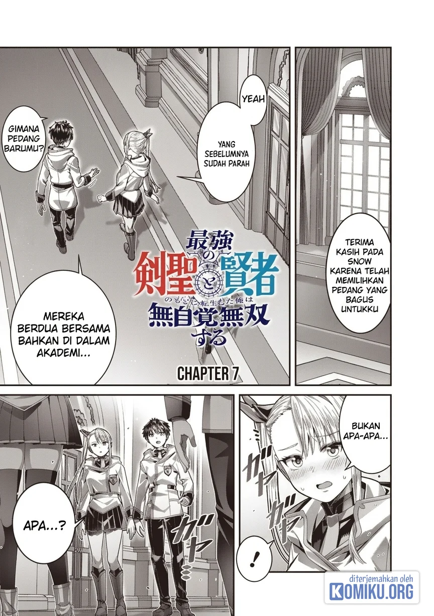 Saikyou no Kensei to Kenja no Moto ni Tensei shita Ore wa Mujikaku Musou suru Chapter 7 - halaman 1