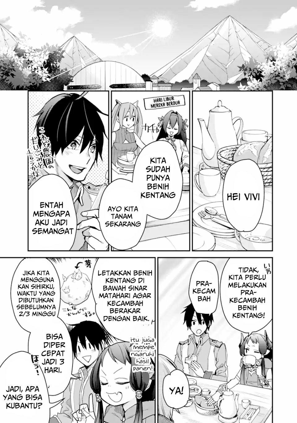 Saikyou no Madoshi. Hisa ni Ya wo Ukete Shimatta no de Inaka no Eihei ni Naru Chapter 25.1 - halaman 18