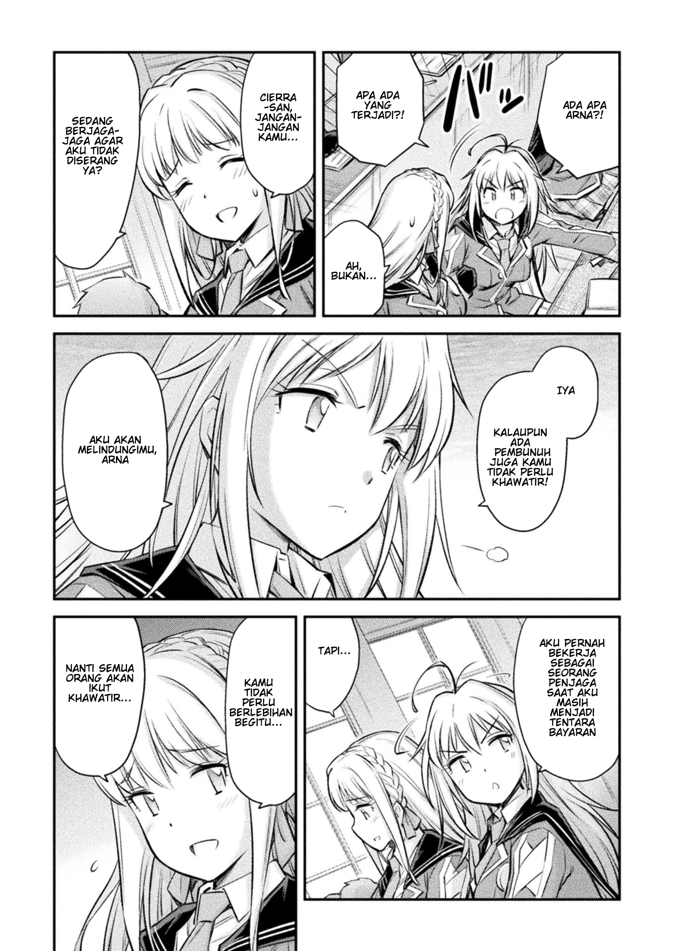 Saikyou no Youhei Shoujo no Gakuen Seikatsu: Shoujo to Shoujo, Kaikou suru Chapter 10 - halaman 4