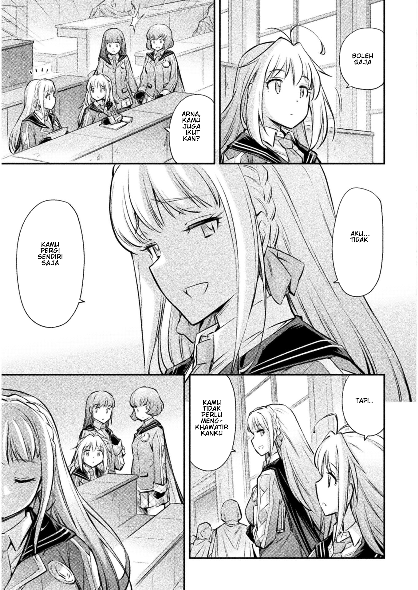 Saikyou no Youhei Shoujo no Gakuen Seikatsu: Shoujo to Shoujo, Kaikou suru Chapter 10 - halaman 9