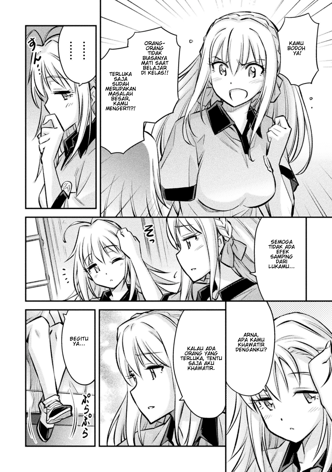 Saikyou no Youhei Shoujo no Gakuen Seikatsu: Shoujo to Shoujo, Kaikou suru Chapter 4 - halaman 10