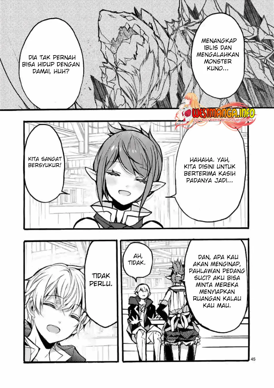 Saikyou Shoku (Ryukishi) Kara Shokyu Shoku (Hakobiya) Ni Nattano Ni Naze Ka Yushatachi Kara Tayoraretemasu Chapter 26 - halaman 45