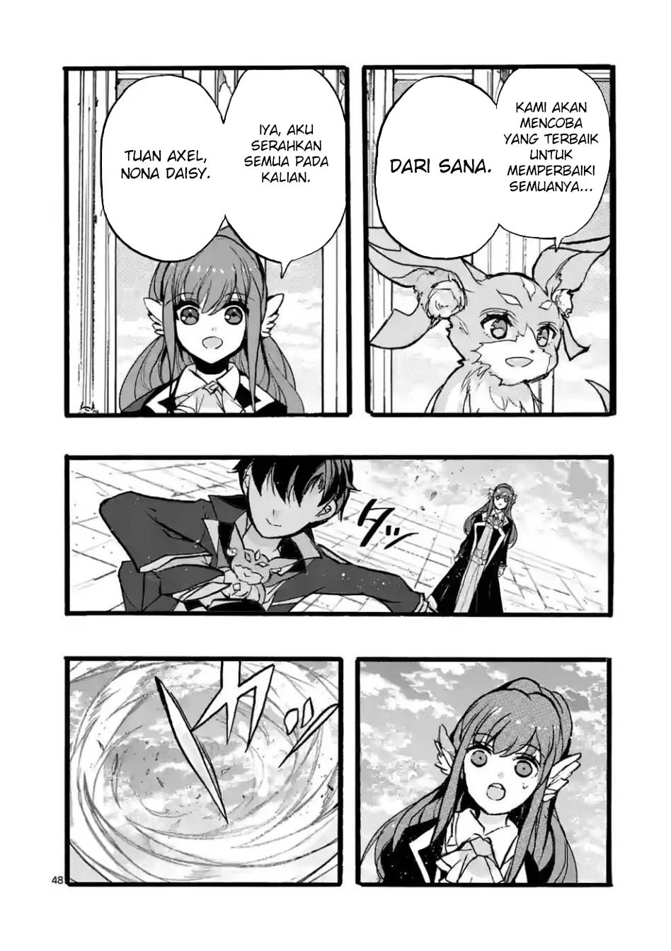 Saikyou Shoku (Ryukishi) Kara Shokyu Shoku (Hakobiya) Ni Nattano Ni Naze Ka Yushatachi Kara Tayoraretemasu Chapter 44 - halaman 52