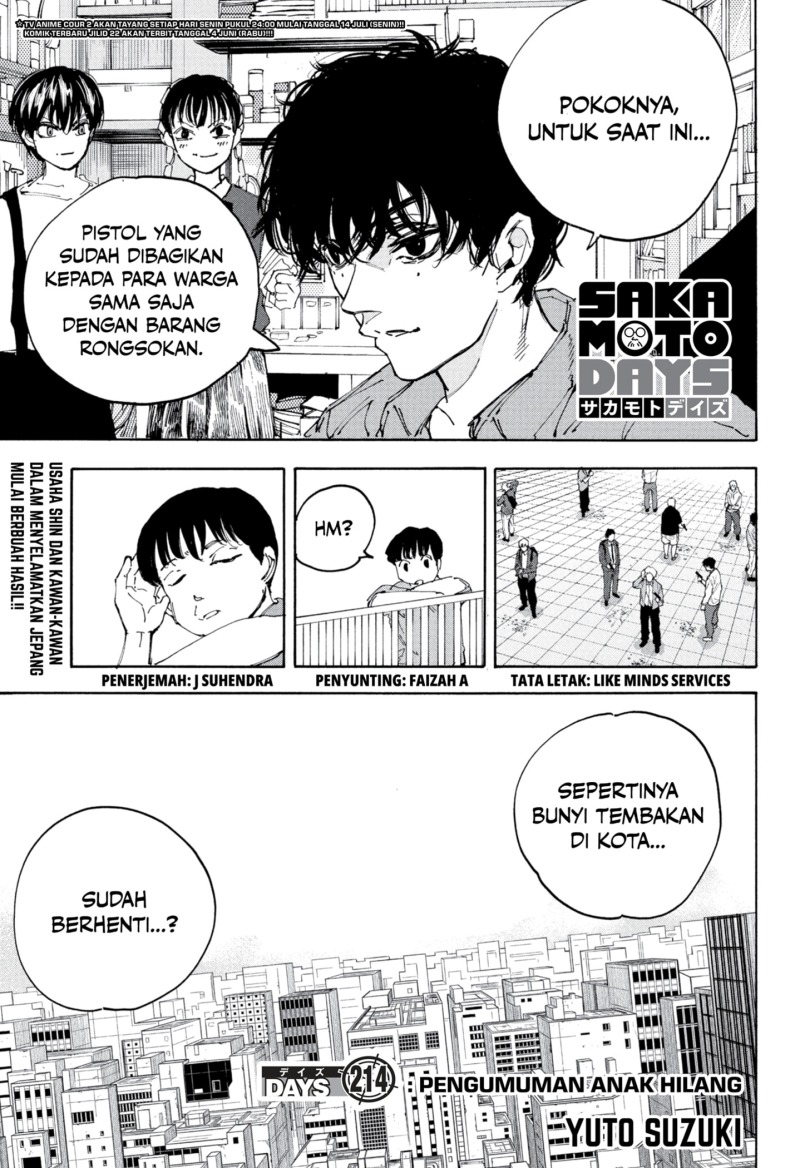 Sakamoto Days Chapter 214 - halaman 1