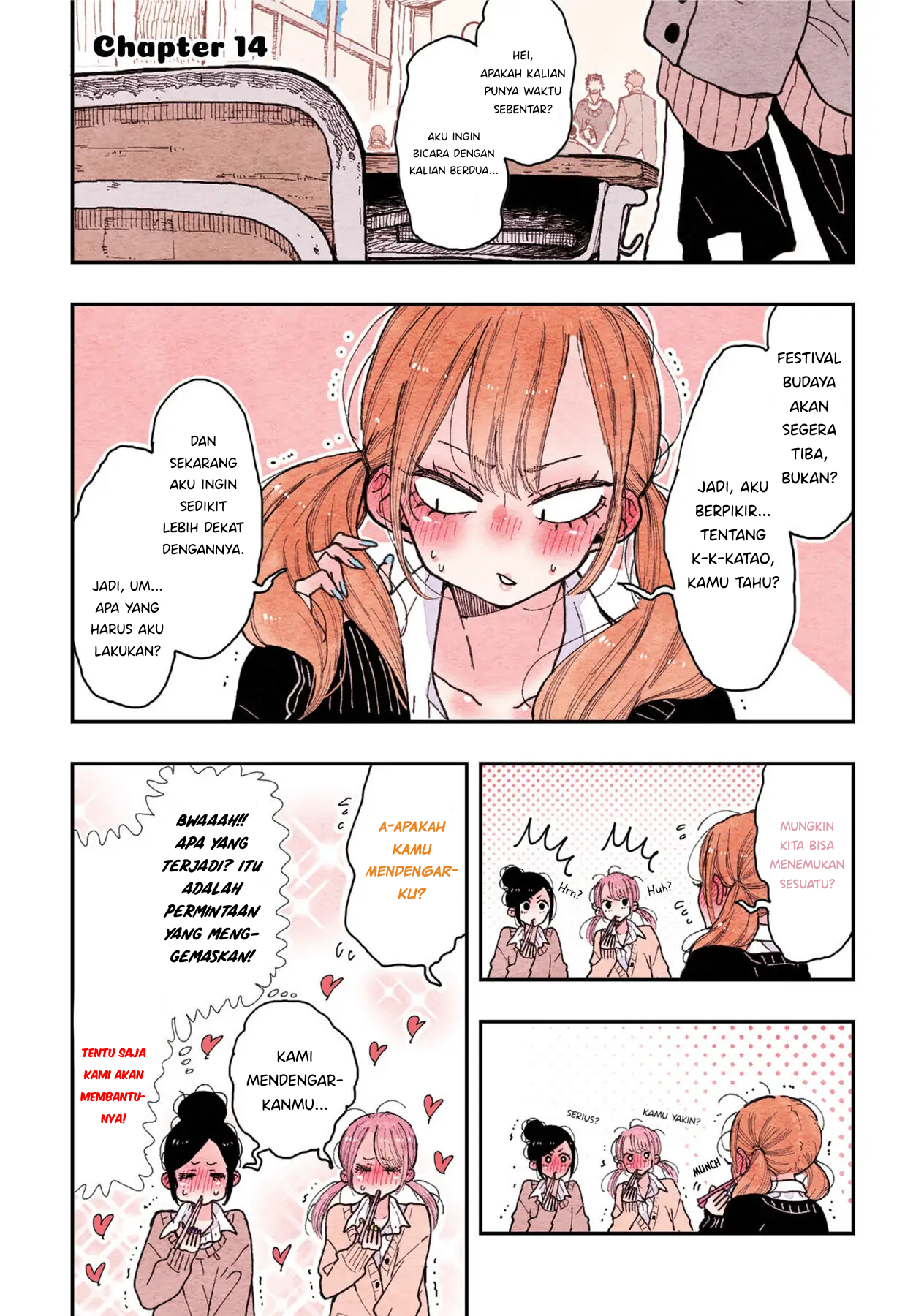 Sanpakugan-chan wa Tsutaetai. Chapter 14 - halaman 2