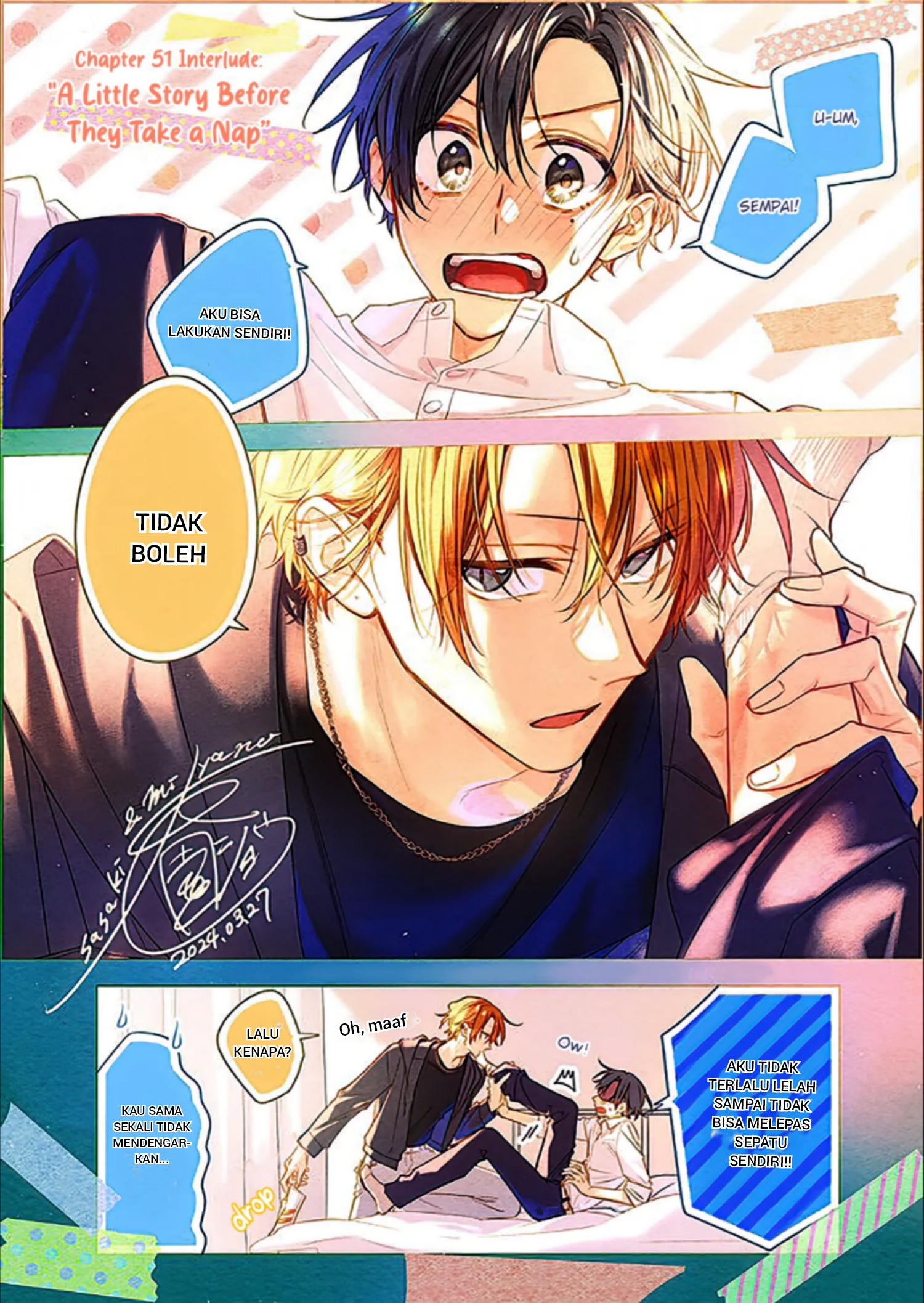 Sasaki to Miyano Chapter 51.5 - halaman 6