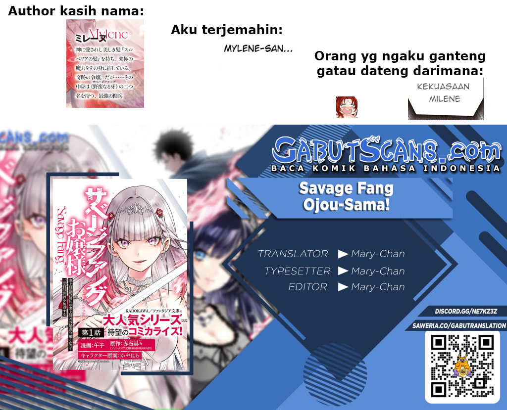 Savage Fang Ojousama: Shijou Saikyou no Youhei wa Shijou Saikyou no Bougyaku Reijou to Natte Nidome no Sekai wo Musou suru Chapter 4 - halaman 1