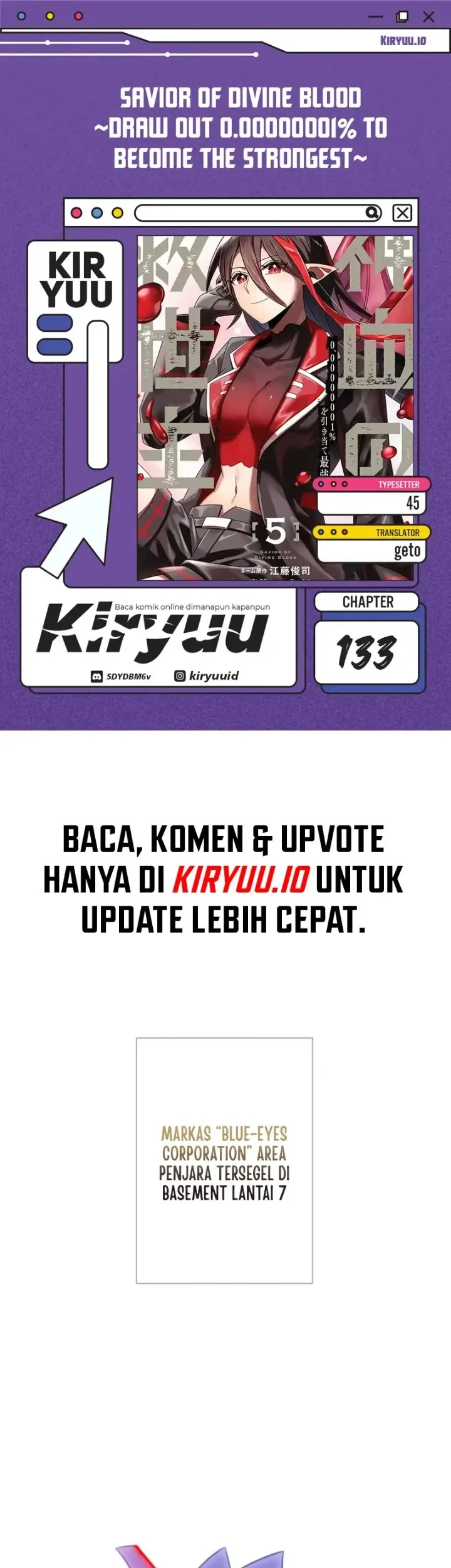 Savior of Divine Blood ~Draw Out 0.00000001% to Become the Strongest~ Chapter 133 - halaman 1
