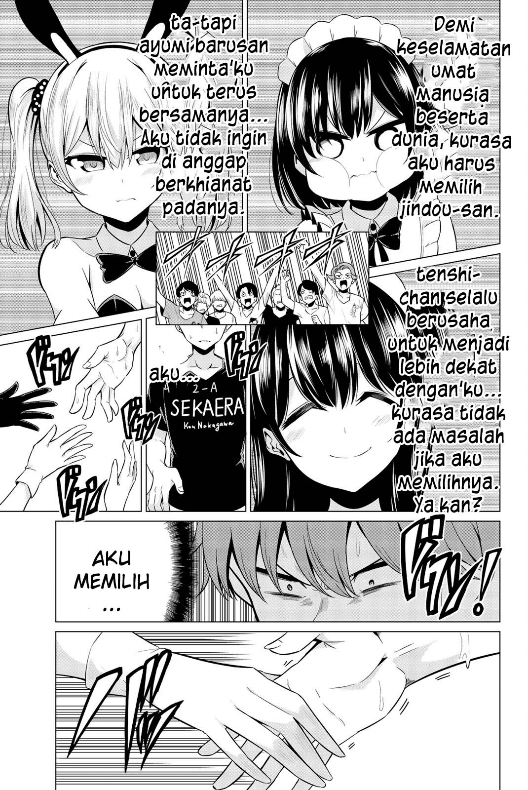 Sekai ka Kanojo ka Erabenai Chapter 27 - halaman 9