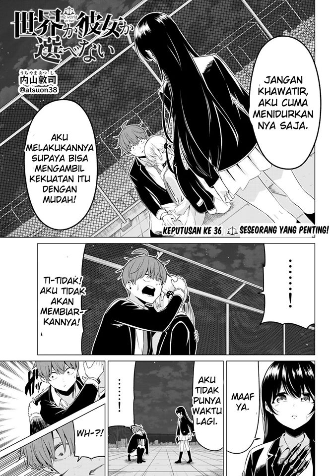 Sekai ka Kanojo ka Erabenai Chapter 36 - halaman 2