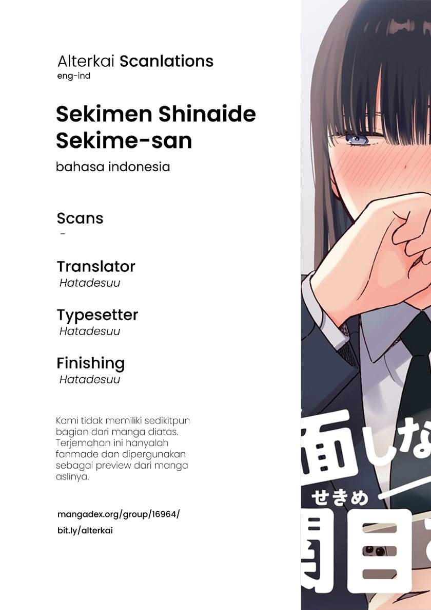 Sekimen Shinaide Sekime-san (Serialization) Chapter 10 - halaman 1
