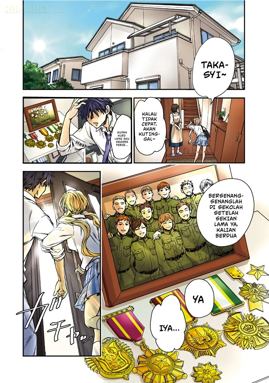 Senchi kara Kaettekita Takashi-kun. Futsuu ni Koukou Seikatsu wo Okuritai Chapter 1 - halaman 2