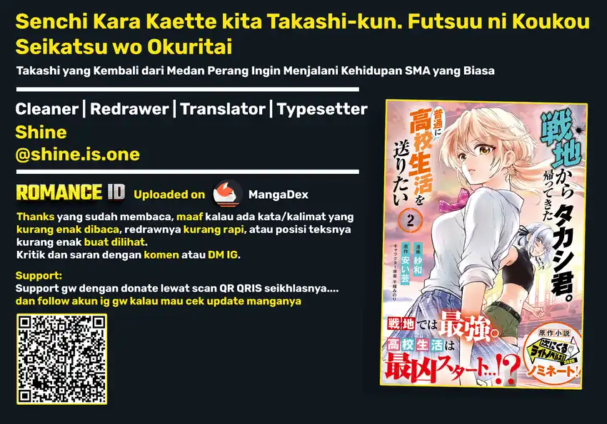 Senchi kara Kaettekita Takashi-kun. Futsuu ni Koukou Seikatsu wo Okuritai Chapter 16 - halaman 36