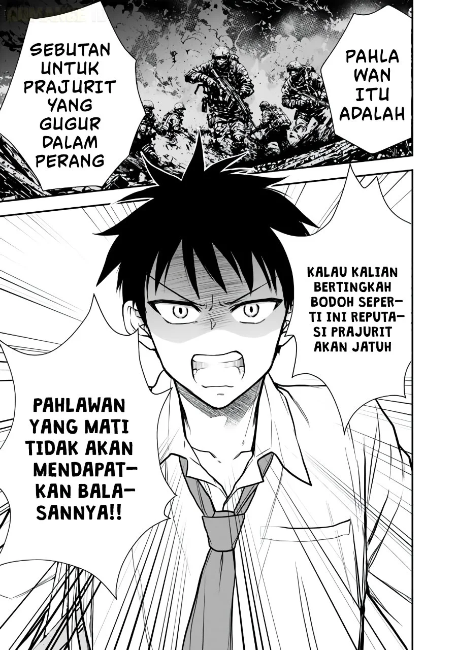 Senchi kara Kaettekita Takashi-kun. Futsuu ni Koukou Seikatsu wo Okuritai Chapter 8 - halaman 14