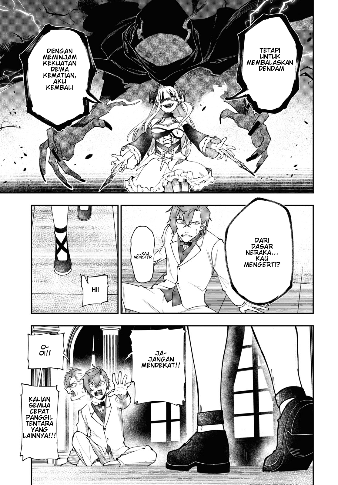 Senketsu Oujo, Minagorosu: Kazoku ni Uragirare, Shokei sareta Shoujo wa Yomigaeri, "Shinigami" to Natte Fukushuu suru Chapter 6 - halaman 3