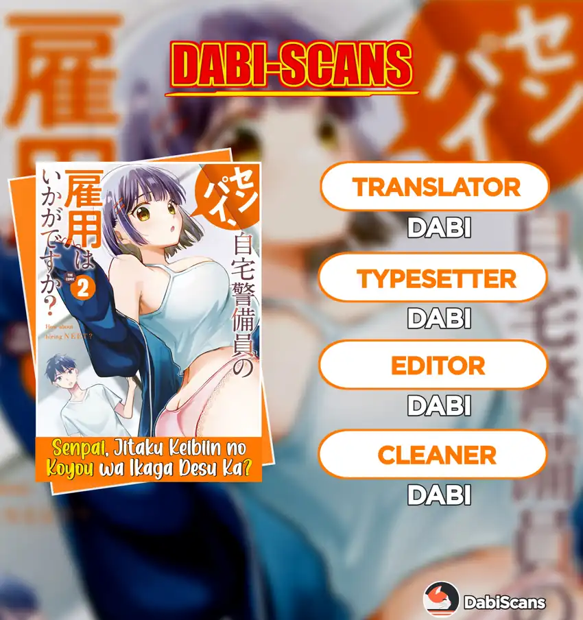 Senpai, Jitaku Keibiin no Koyou wa Ikaga desu ka? Chapter 12 - halaman 1