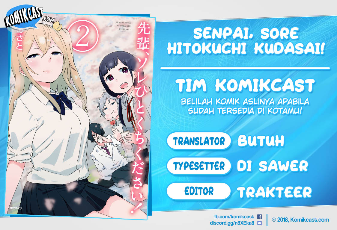 Senpai, Sore Hitokuchi Kudasai! Chapter 10 - halaman 1
