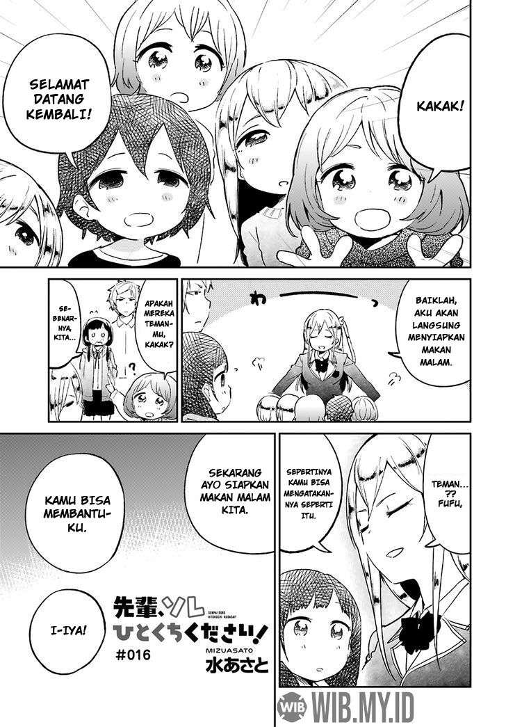 Senpai, Sore Hitokuchi Kudasai! Chapter 16 - halaman 2