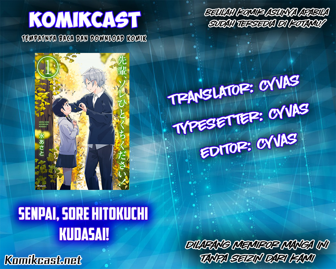 Senpai, Sore Hitokuchi Kudasai! Chapter 9 - halaman 2