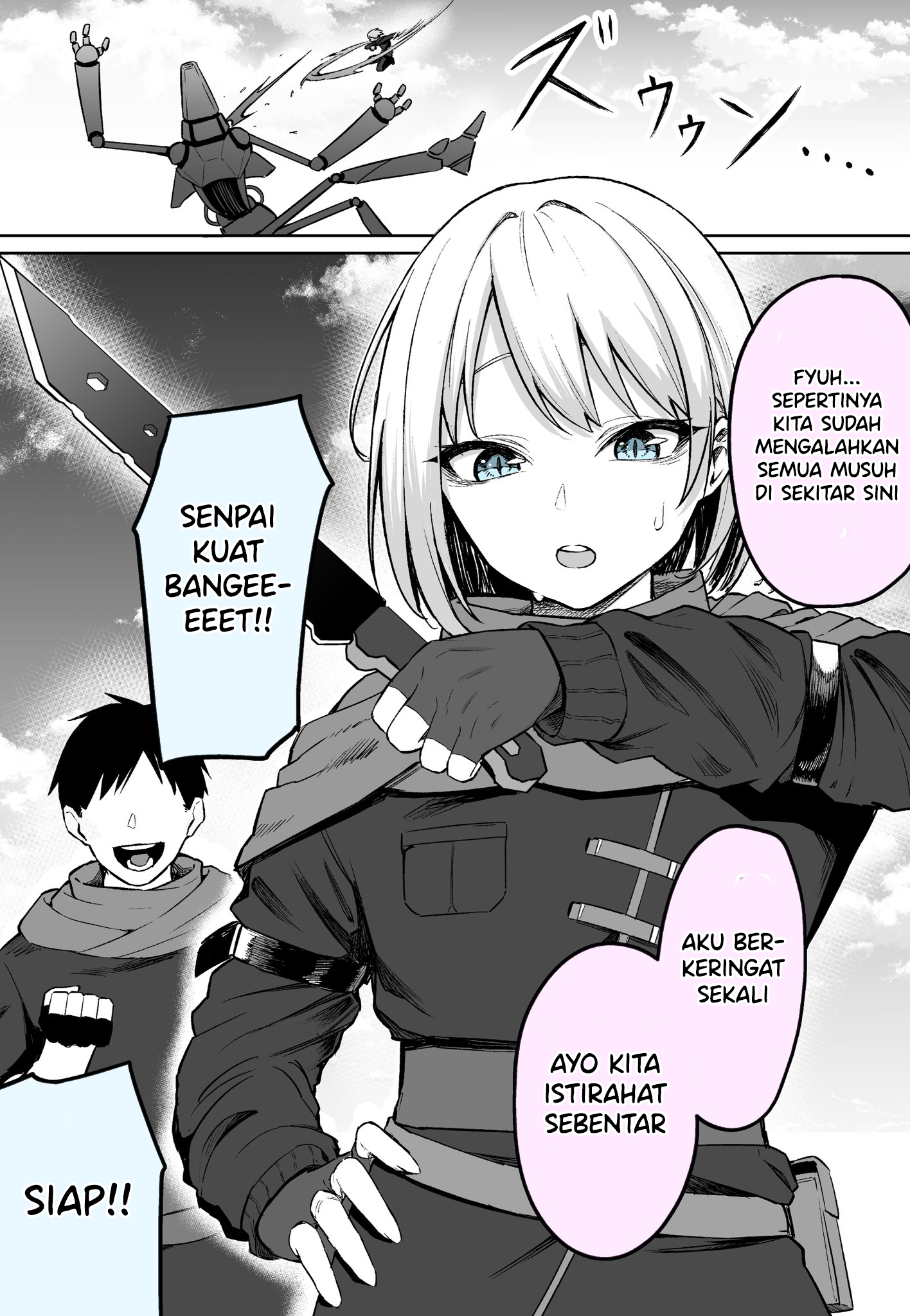Sentou Robot Hunter no Senpai to Kyuukei Shitara… Chapter 0 - halaman 1