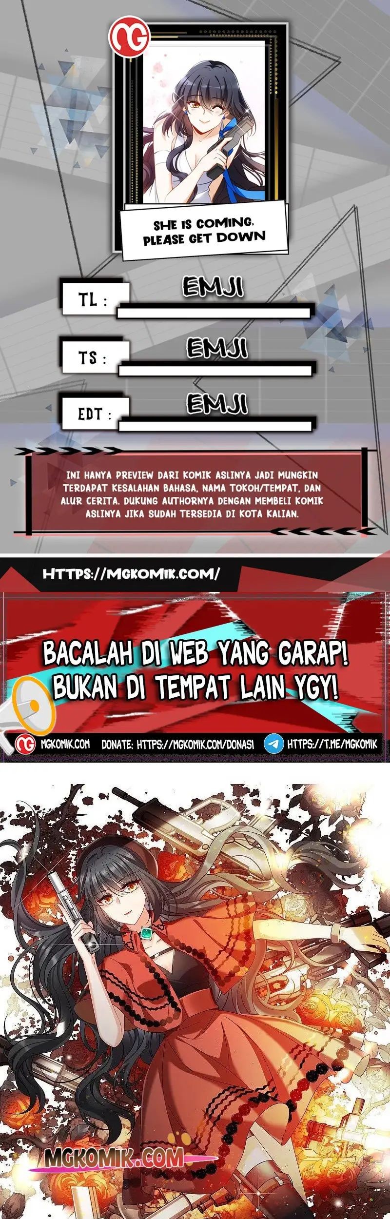 She Is Coming, Please Get Down! Chapter 95.1 - halaman 1