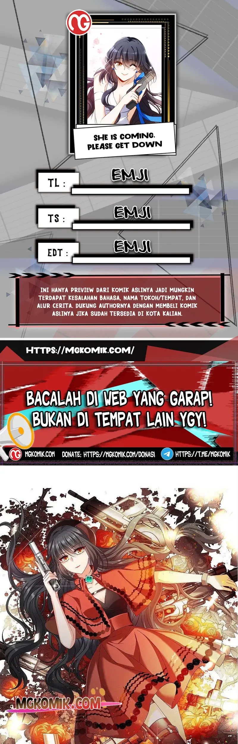 She Is Coming, Please Get Down! Chapter 96.1 - halaman 1