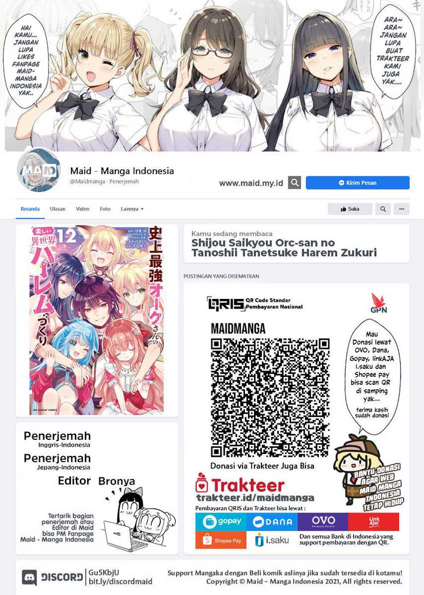 Shijou Saikyou Orc-san no Tanoshii Tanetsuke Harem Zukuri Chapter 105 - halaman 2