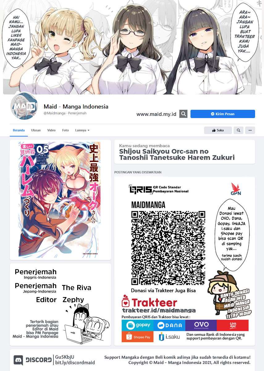 Shijou Saikyou Orc-san no Tanoshii Tanetsuke Harem Zukuri Chapter 55.2 - halaman 2