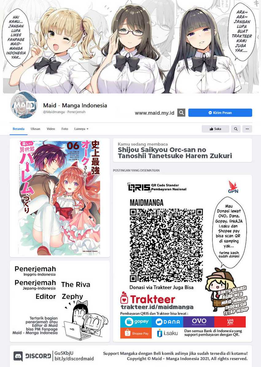 Shijou Saikyou Orc-san no Tanoshii Tanetsuke Harem Zukuri Chapter 68.1 - halaman 2
