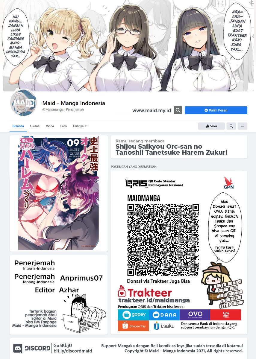 Shijou Saikyou Orc-san no Tanoshii Tanetsuke Harem Zukuri Chapter 96 - halaman 2