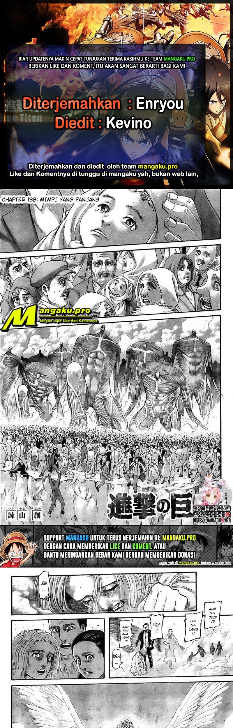 Shingeki no Kyojin Chapter 138.1 - halaman 1