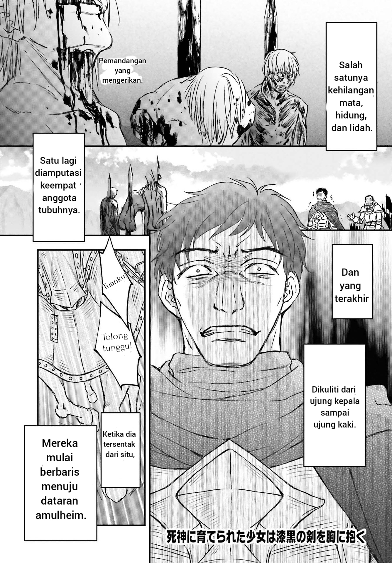 Shinigami ni Sodaterareta Shoujo wa Shikkoku no Ken wo Mune ni Idaku Chapter 28 - halaman 1