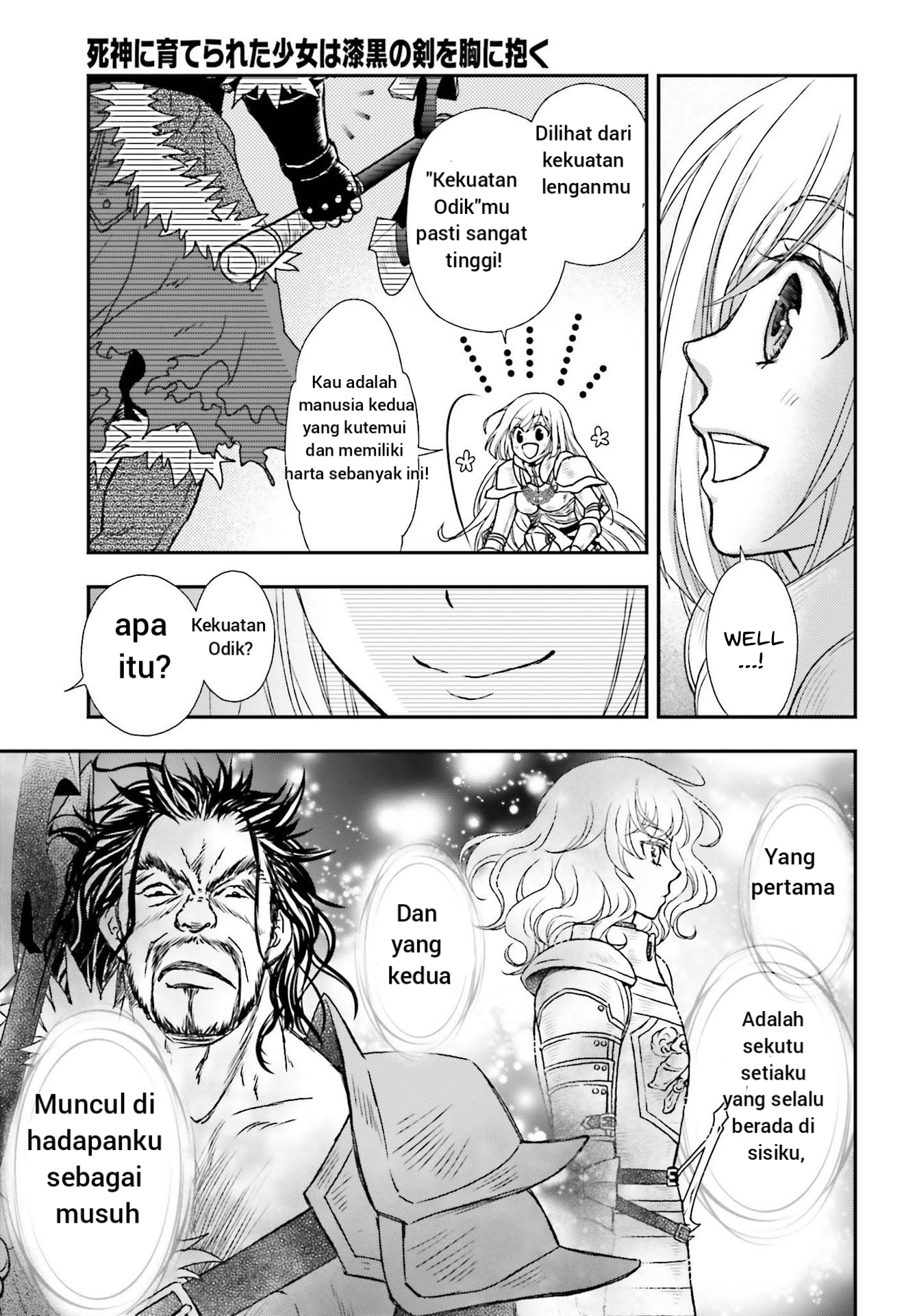 Shinigami ni Sodaterareta Shoujo wa Shikkoku no Ken wo Mune ni Idaku Chapter 28 - halaman 23