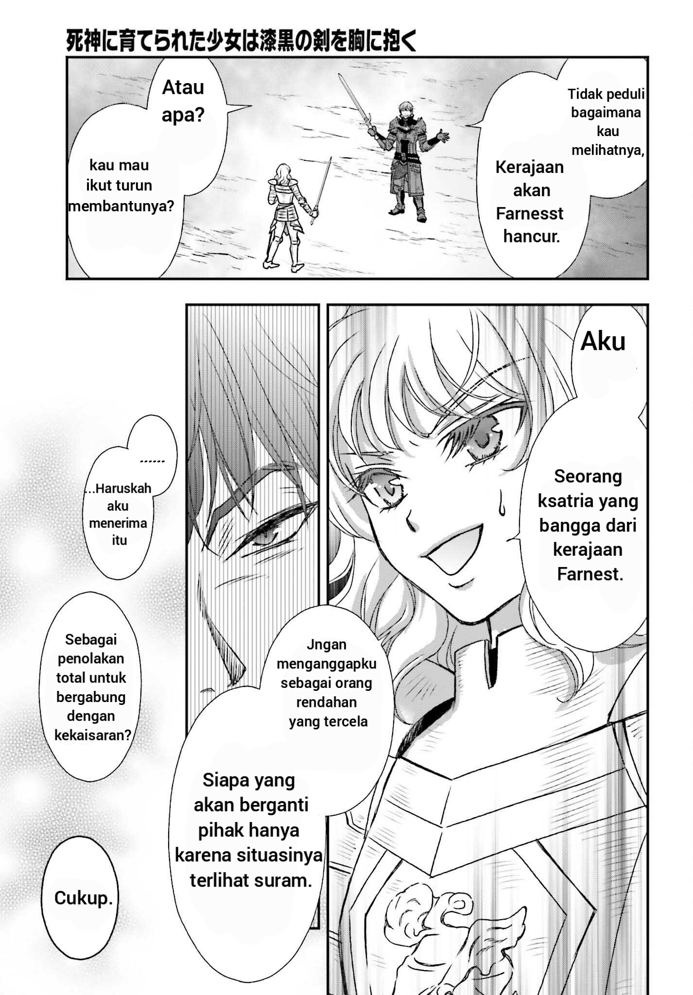 Shinigami ni Sodaterareta Shoujo wa Shikkoku no Ken wo Mune ni Idaku Chapter 29.2 - halaman 4
