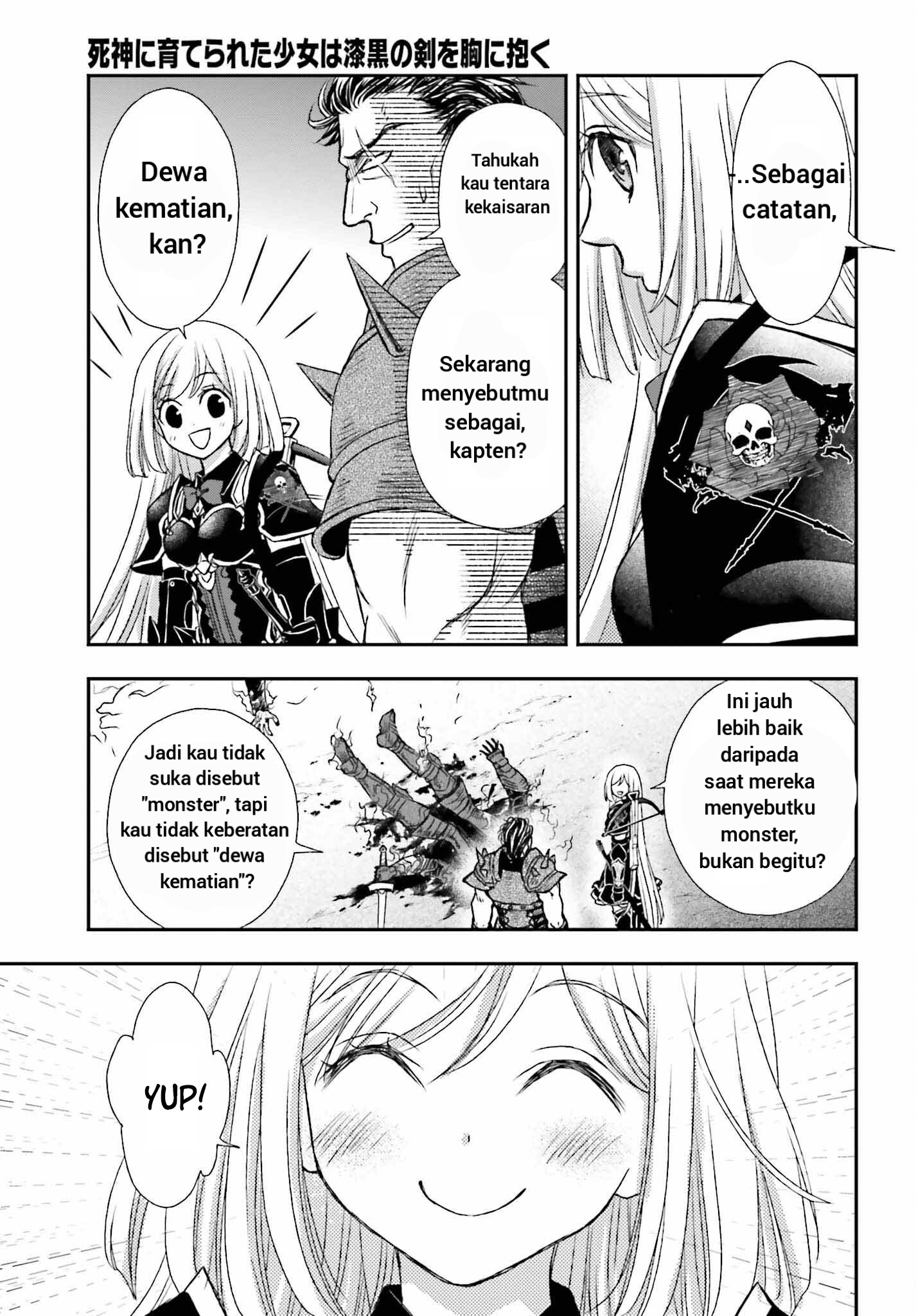 Shinigami ni Sodaterareta Shoujo wa Shikkoku no Ken wo Mune ni Idaku Chapter 33.5 - halaman 10