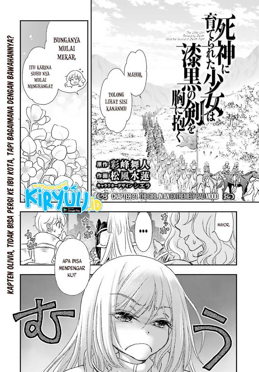 Shinigami ni Sodaterareta Shoujo wa Shikkoku no Tsurugi wo Mune ni Idaku Chapter 21 - halaman 2