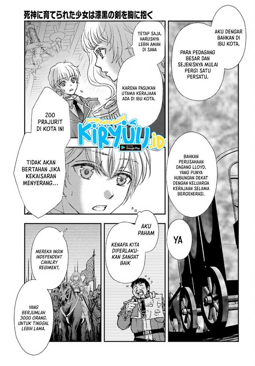 Shinigami ni Sodaterareta Shoujo wa Shikkoku no Tsurugi wo Mune ni Idaku Chapter 24 - halaman 2