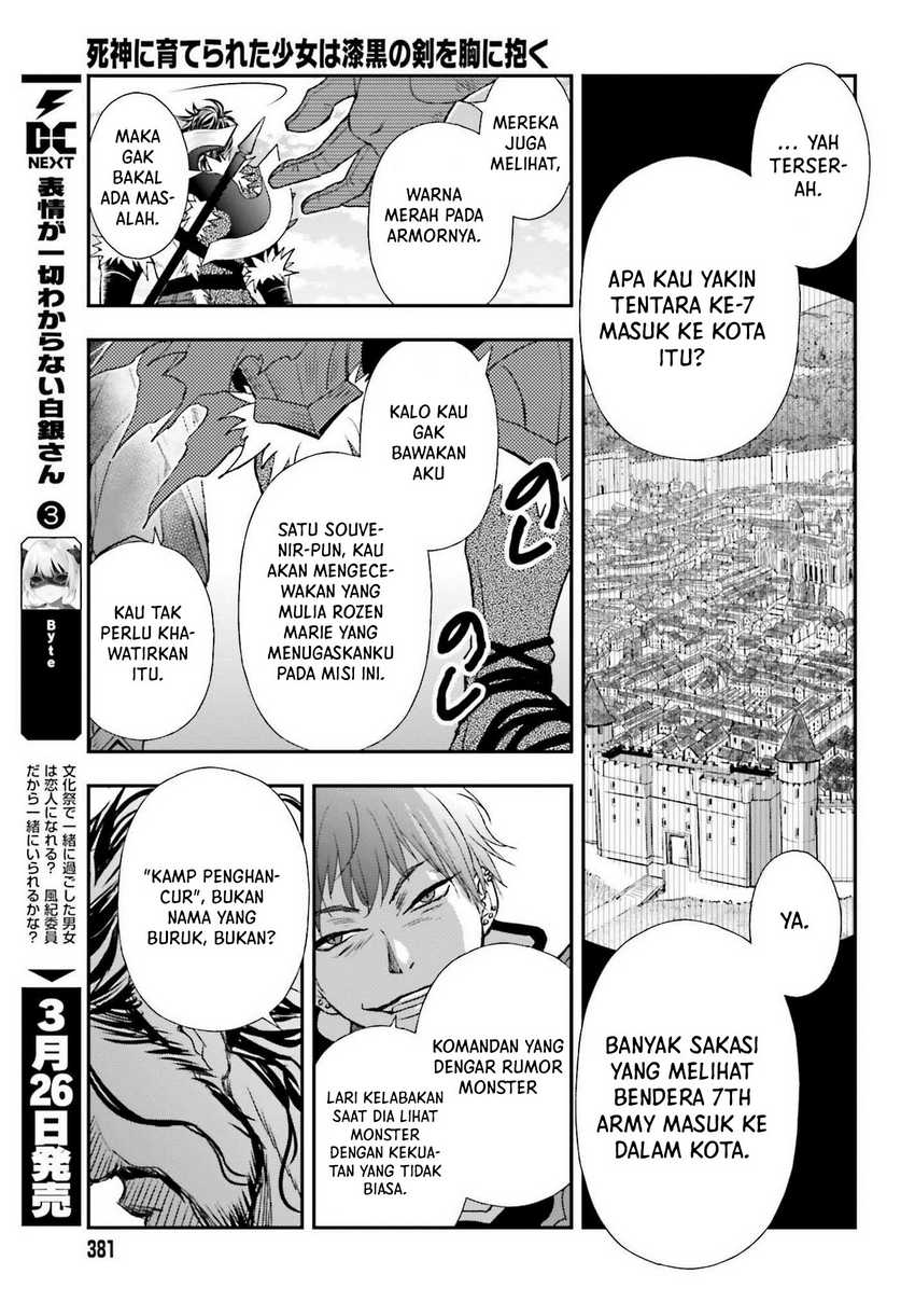 Shinigami ni Sodaterareta Shoujo wa Shikkoku no Tsurugi wo Mune ni Idaku Chapter 27 - halaman 12