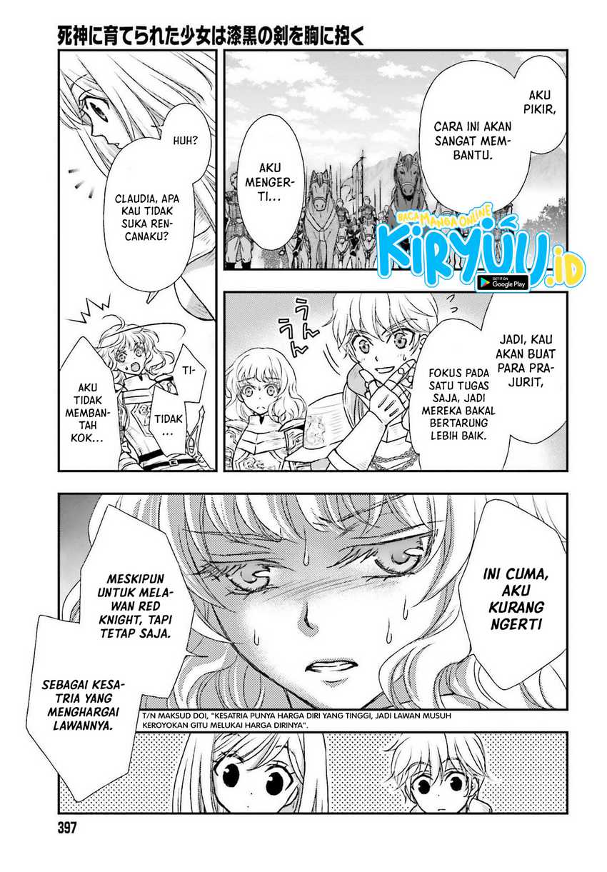 Shinigami ni Sodaterareta Shoujo wa Shikkoku no Tsurugi wo Mune ni Idaku Chapter 27 - halaman 28