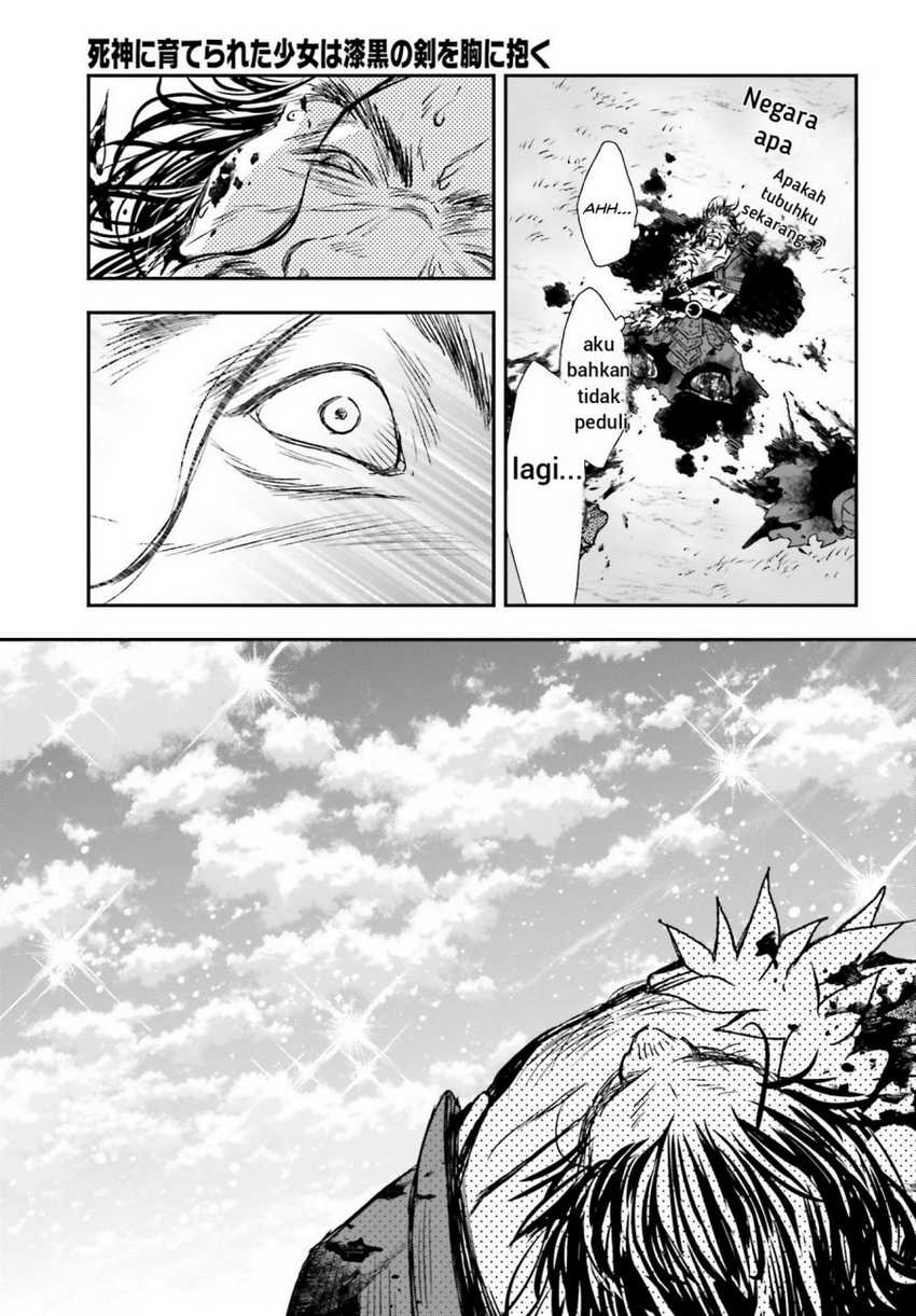 Shinigami ni Sodaterareta Shoujo wa Shikkoku no Tsurugi wo Mune ni Idaku Chapter 29.1 - halaman 9